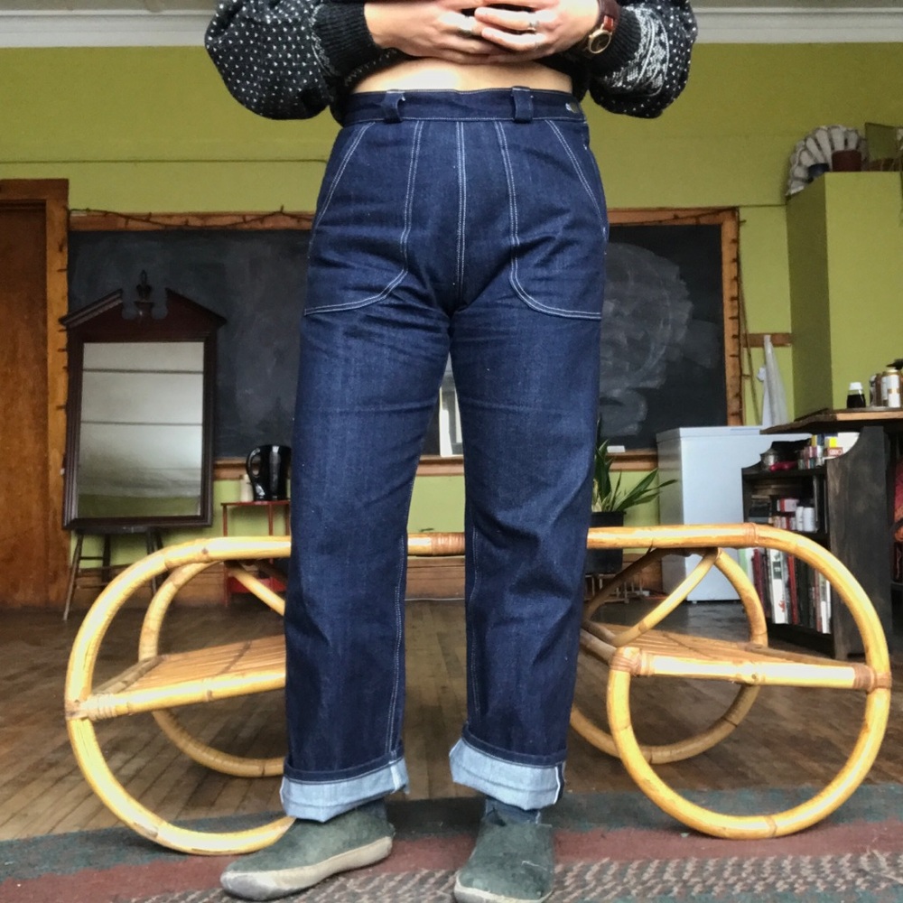 Womens indigo Selvedge jeans